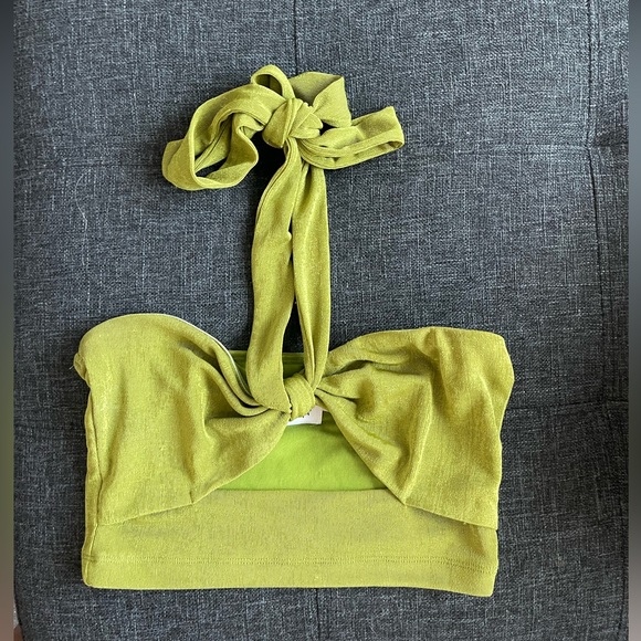 Princess Polly Kinsley Top Green - Picture 2 of 3